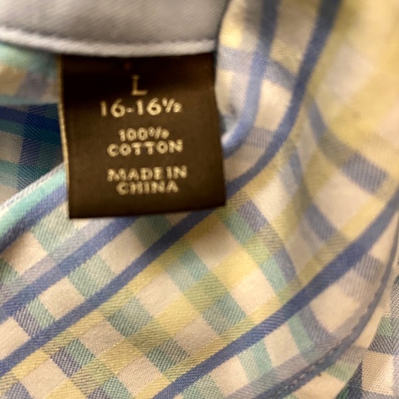 Plaid Dress Shirt with Easter Colors in Large - Picture 4 of 6